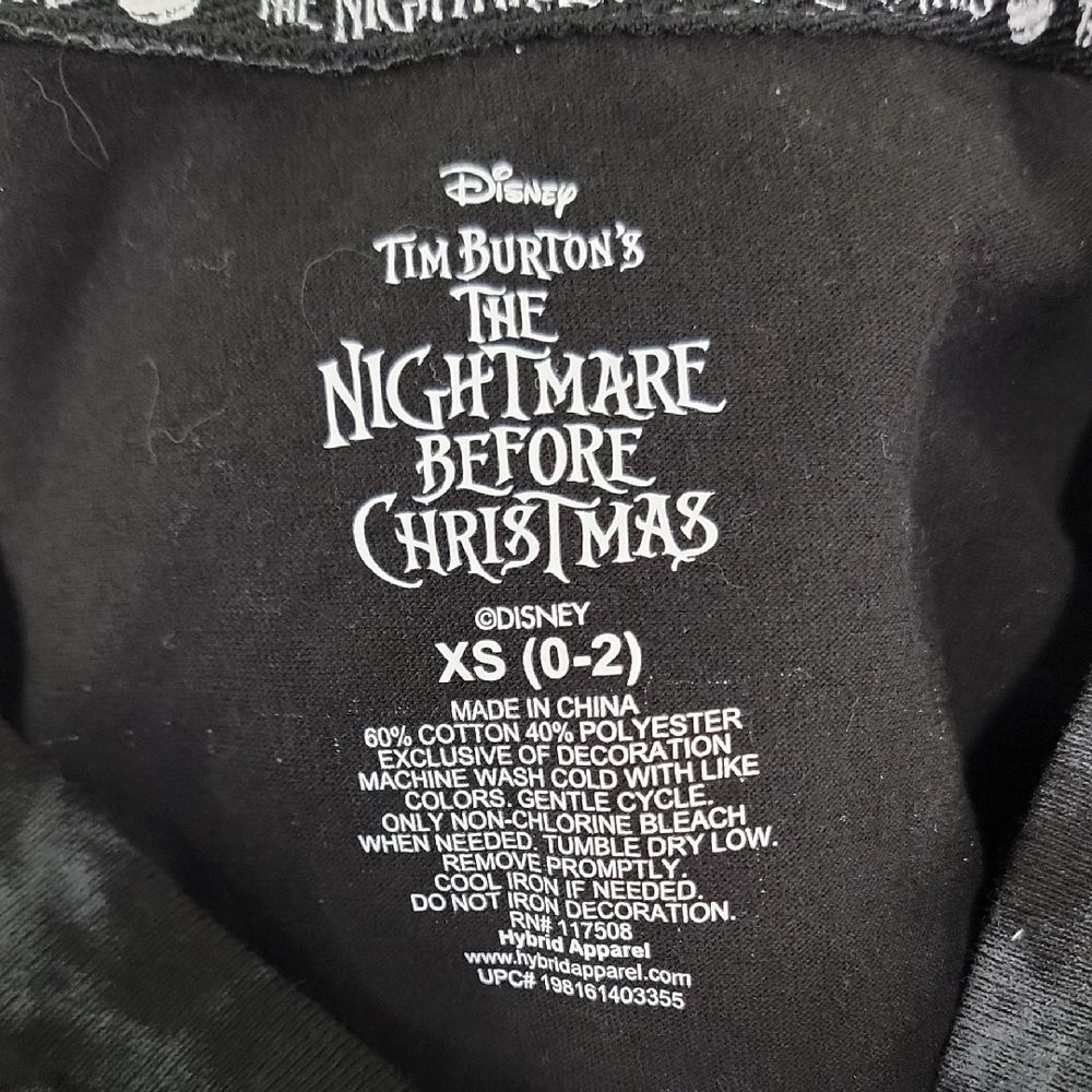 Nightmare Before Christmas Disney Short Sleeve Tee Black Size XS - Picture 2 of 9